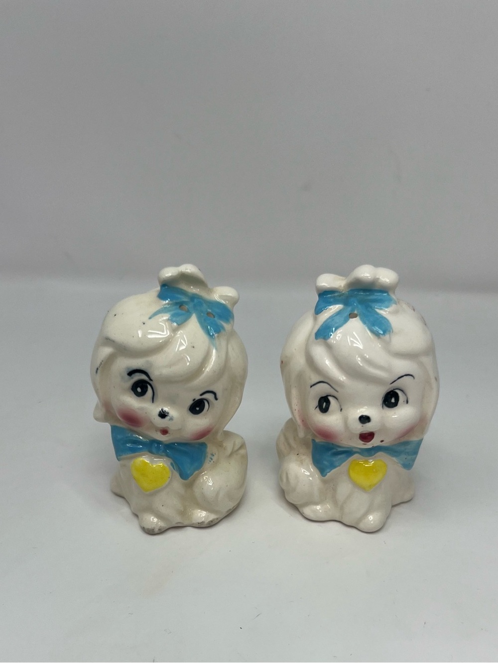 Vintage Mr. Toodles Dog Salt Pepper Shakers Kitschy  Anthropomorphic /READ